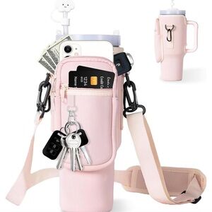 Stanley size cup carrier with zipper storage